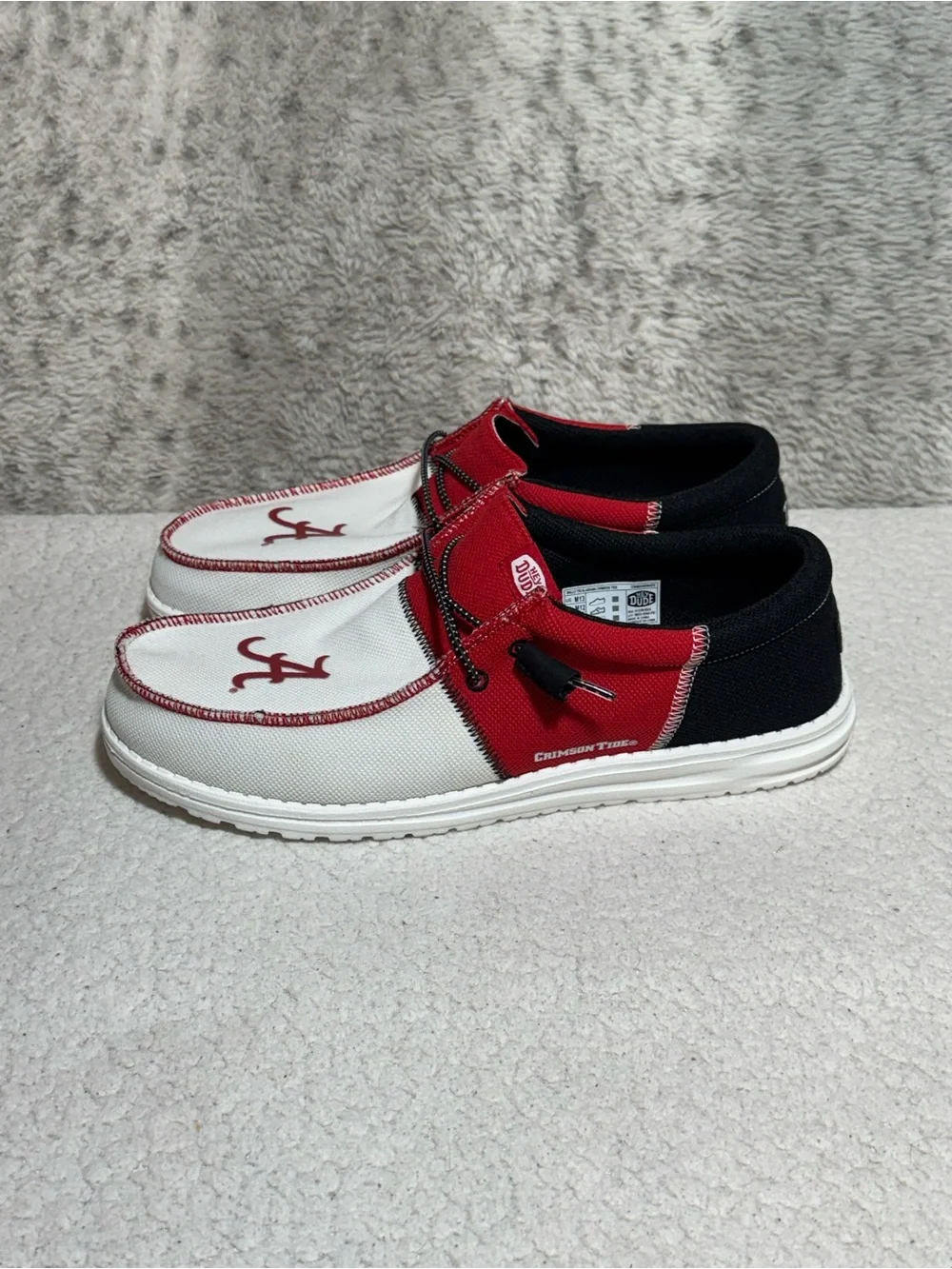HEYDUDE Wally Tri NCAA Alabama Crimson Tide Men's Casual Slip On Shoes Sz 13
